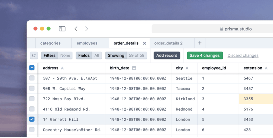 Prisma Studio - A Visual Interface for Your Database