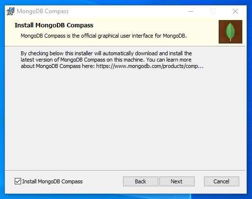 MongoDB compass installation